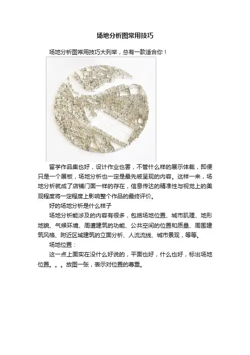 场地分析图常用技巧