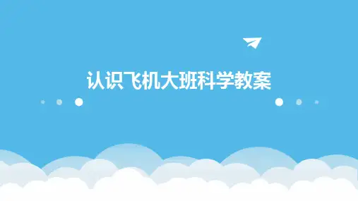 认识飞机大班科学教案