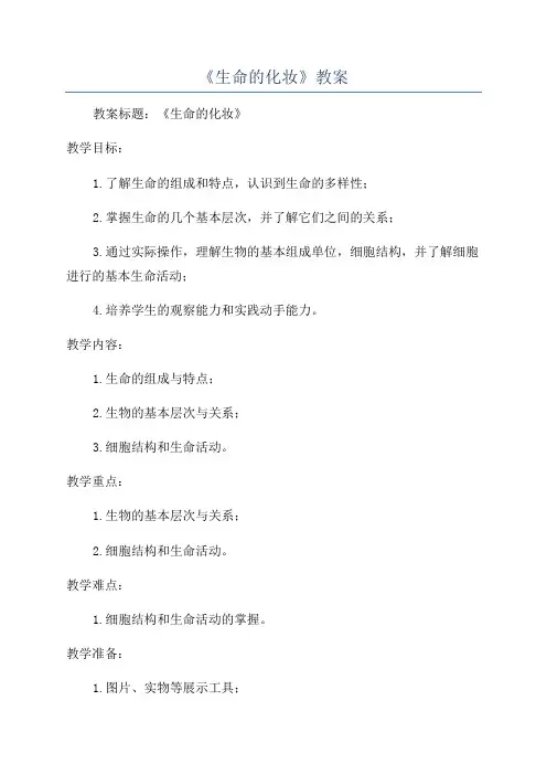 《生命的化妆》教案
