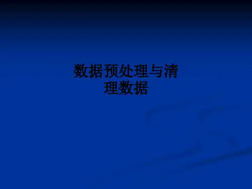 数据预处理与清理数据ppt课件