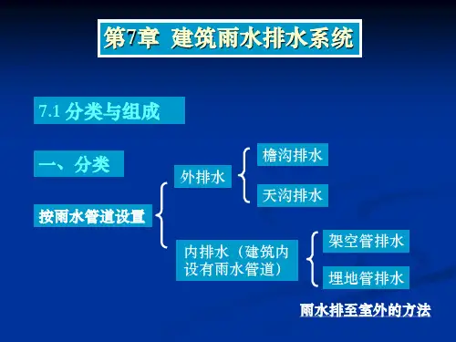 《建筑给排水》第7章 建筑内部雨水排水系统