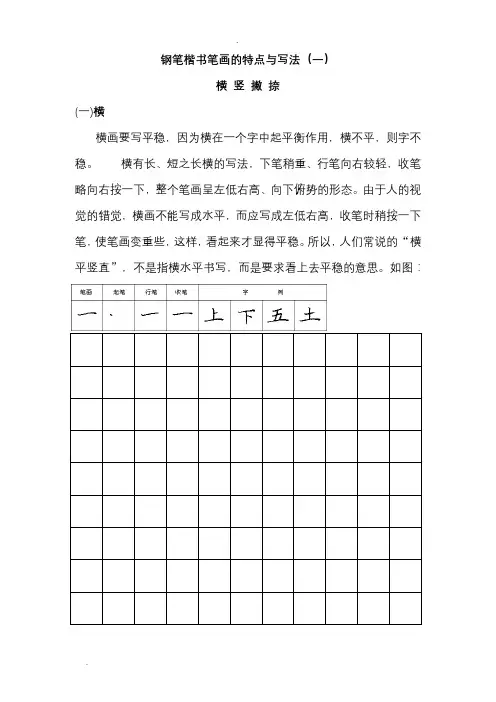 钢笔楷书字帖-直接打印练习