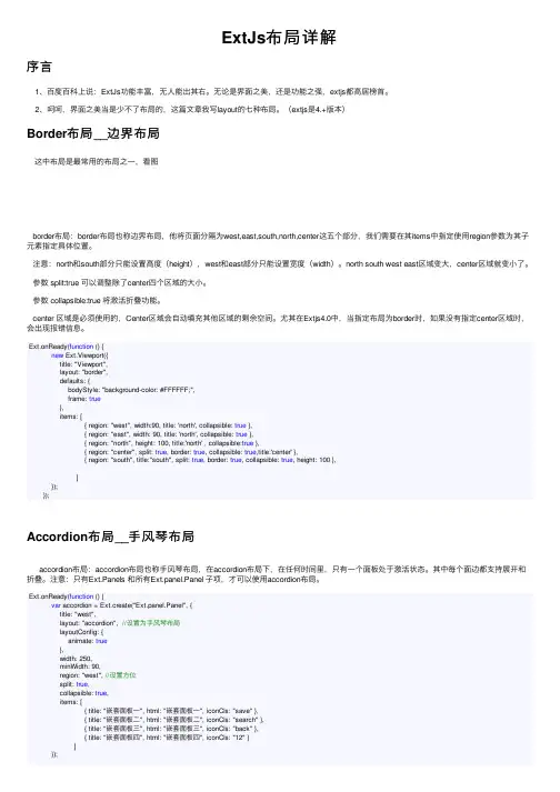 ExtJs布局详解
