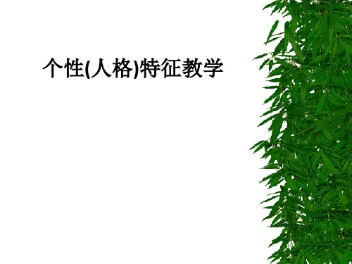 个性(人格)特征ppt课件