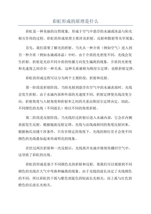 彩虹形成的原理是什么