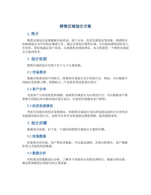 销售区域划分方案