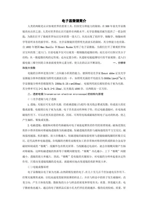 电子显微镜简介