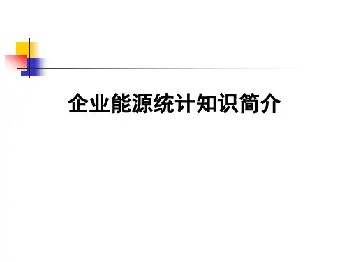 企业能源统计知识