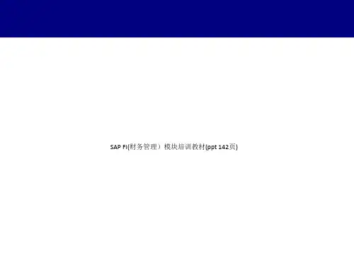 SAP FI(财务管理)模块培训教材(ppt 142页)_5233