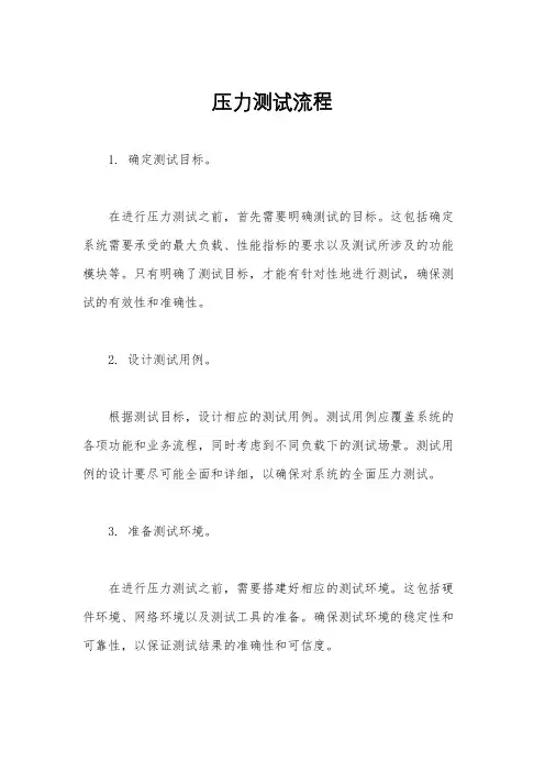 压力测试流程
