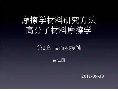摩擦学材料研究方法高分子材料摩擦学 第2章 表面和接触