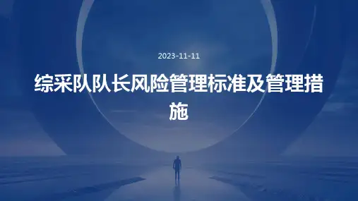 综采队队长风险管理标准及管理措施