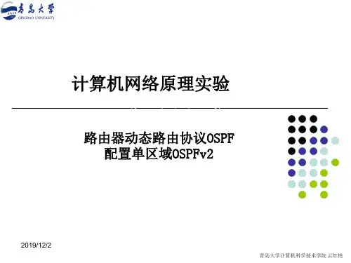 路由器动态路由协议单区域OSPFv2配置