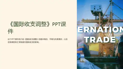 《国际收支调整》课件
