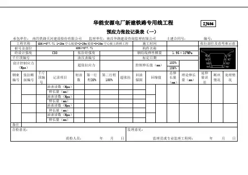 张拉记录表