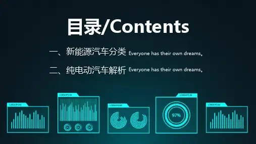 创意科技风新能源汽车讲解带内容PPT课件演示