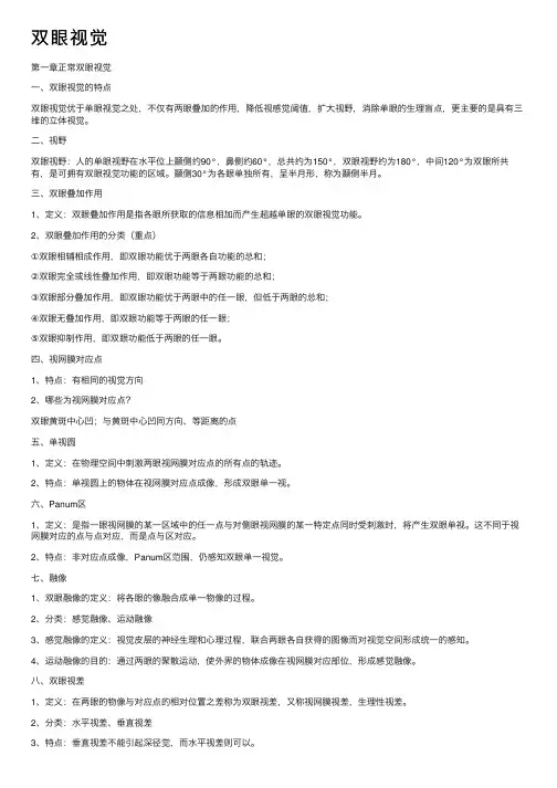 双眼视觉——精选推荐