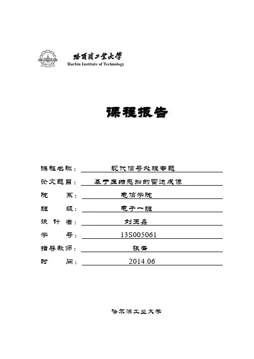 基于压缩感知的雷达成像