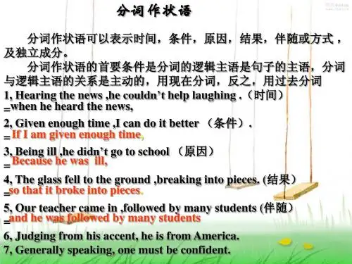 现在分词做状语