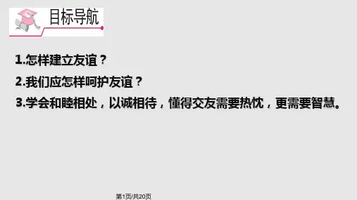 让友谊之树常青PPT课件