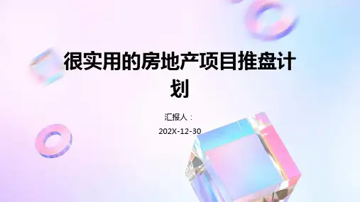 很实用的房地产项目推盘计划