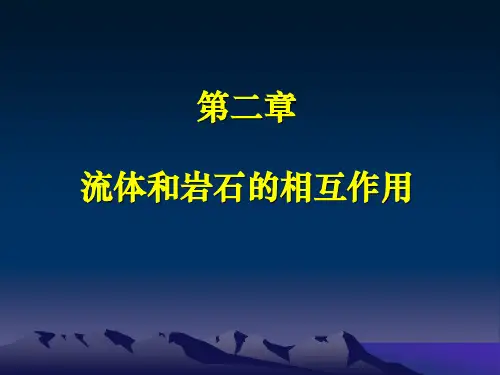 第二章流体与岩石的相互作用