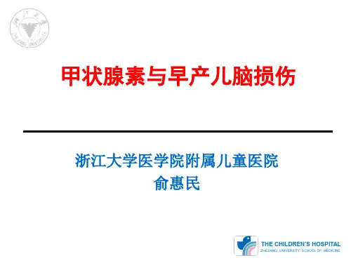 甲状腺素和早产儿脑损伤精品文档