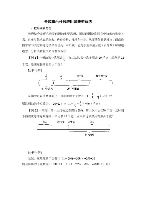 分数和百分数应用题典型解法
