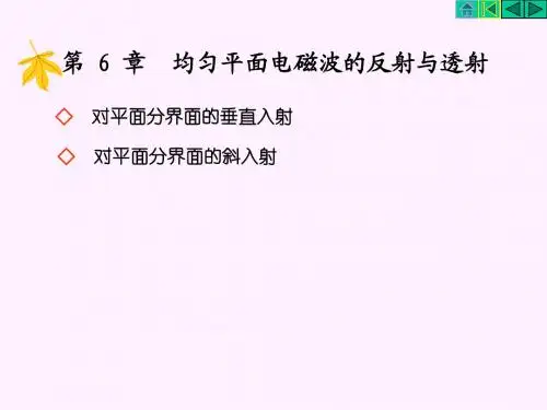 第6章 均匀平面电磁波的反射与透射