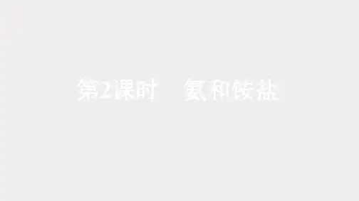5.2.2氨和铵盐课件高一下学期化学人教版2(精)5