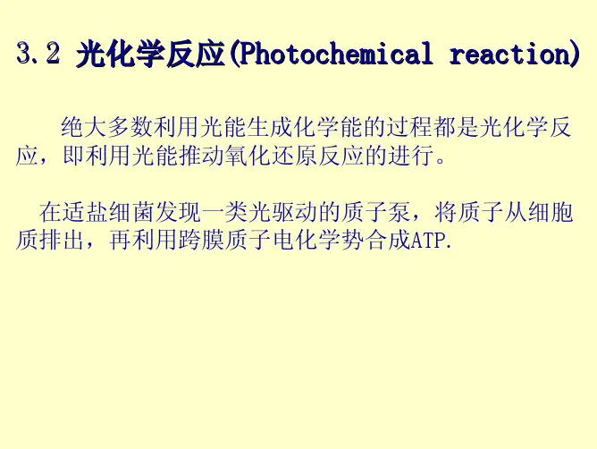 光化学反应(Photochemical reaction)