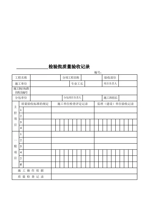 园林绿化检验批质量验收记录表格全套规范