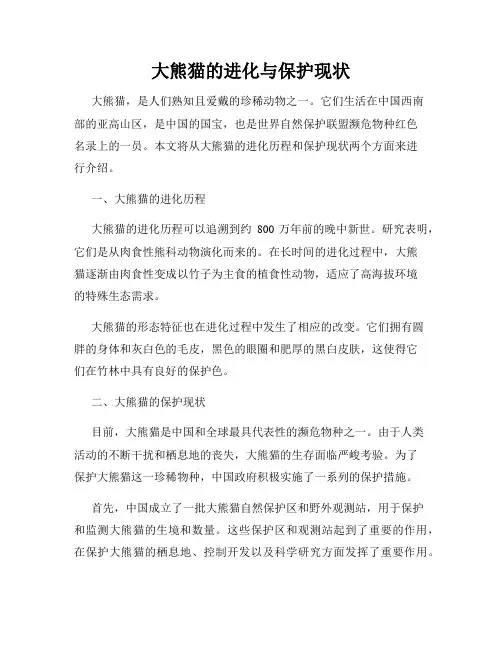 大熊猫的进化与保护现状