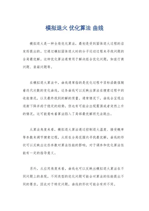 模拟退火 优化算法 曲线