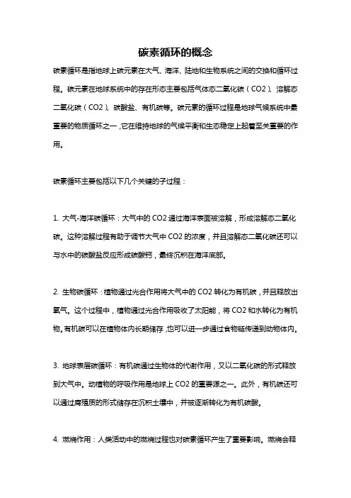 碳素循环的概念