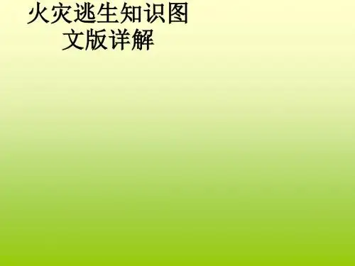 火灾逃生知识图文版详解PPT课件