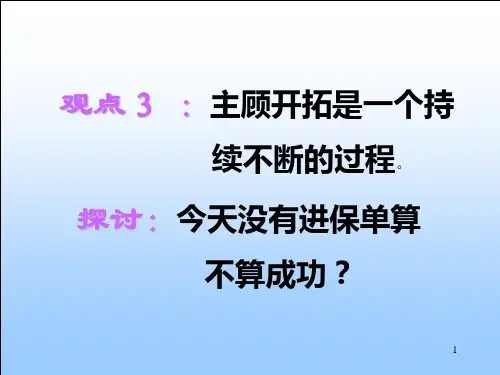 主顾开拓的方法PPT