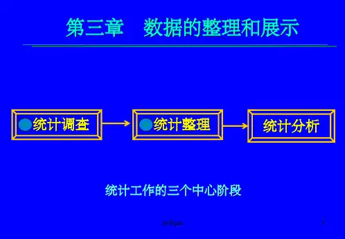 统计学数据的整理和展