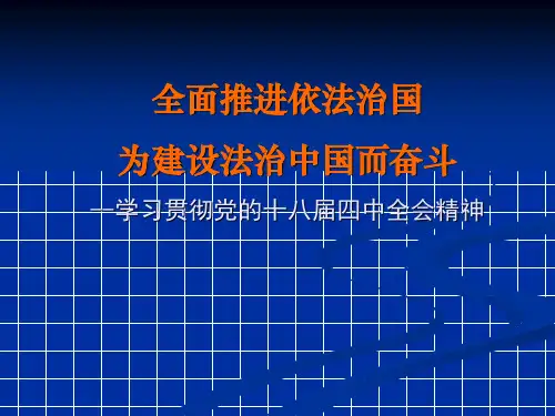 全面推进依法治国,为建设法治中国而奋斗(课件)
