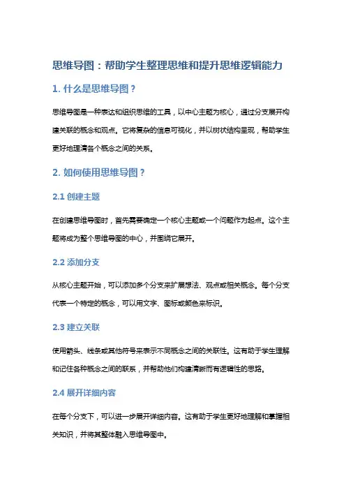 思维导图：帮助学生整理思维和提升思维逻辑能力