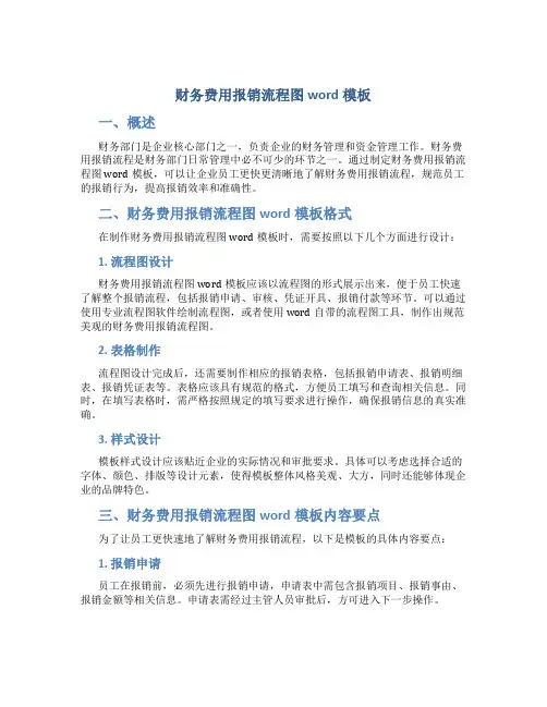 财务费用报销流程图word模板
