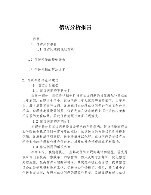 信访分析报告