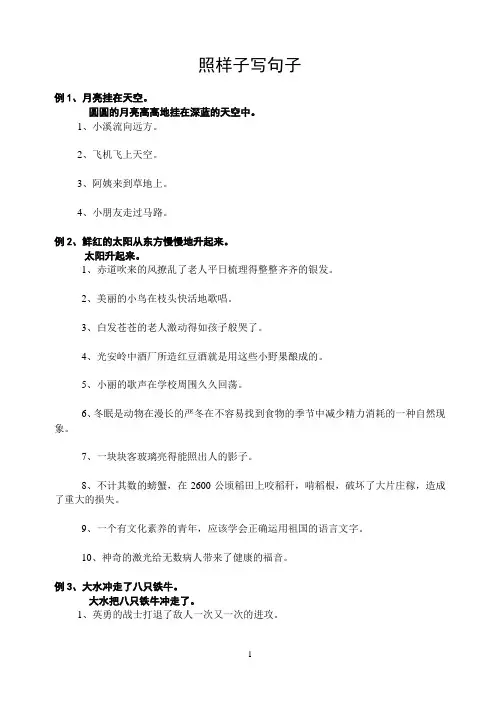 照样子写句子