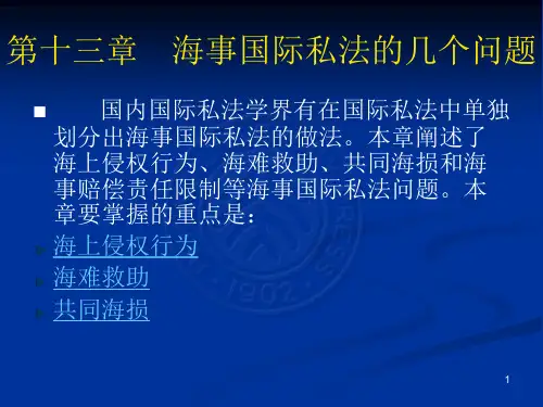 国际私法 第13章 海事国际私法的几个问题 