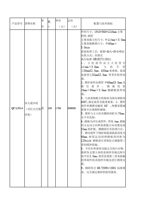 配置与技术指标