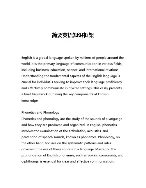 简要英语知识框架