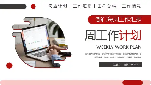 每周工作计划汇报要点PPT模板