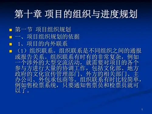 项目的组织与进度规划ppt课件