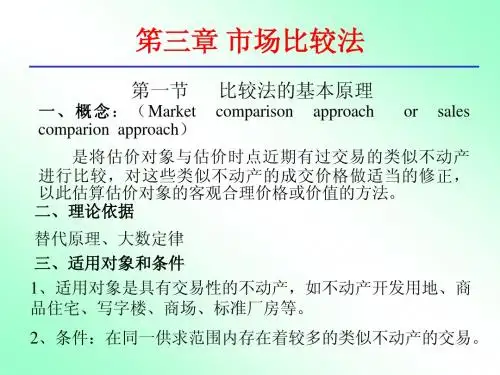第三章 市场比较法