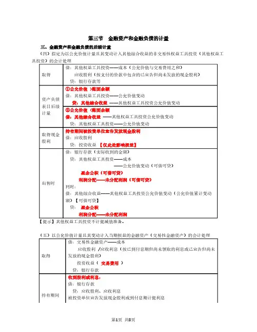 2020中级会计 会计 第42讲_金融资产和金融负债的计量(5)